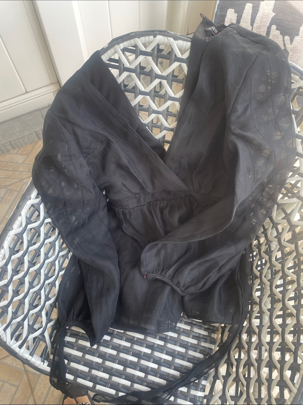 Fashion Nova Black Sheer romper